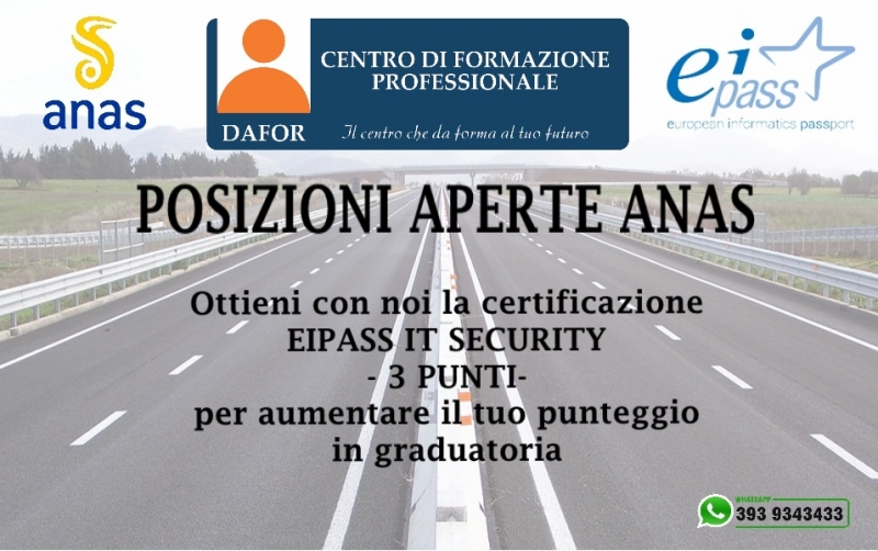 ANAS s.p.a. RICERCA PERSONALE